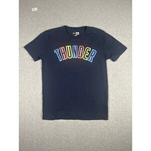New Era Graphic Tee‎ OKC Thunder NBA Size M Navy Blue Streetwear